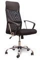 Кресло поворотное ARIA CHROME, ECO (чёрный+сетка-чёрная)		